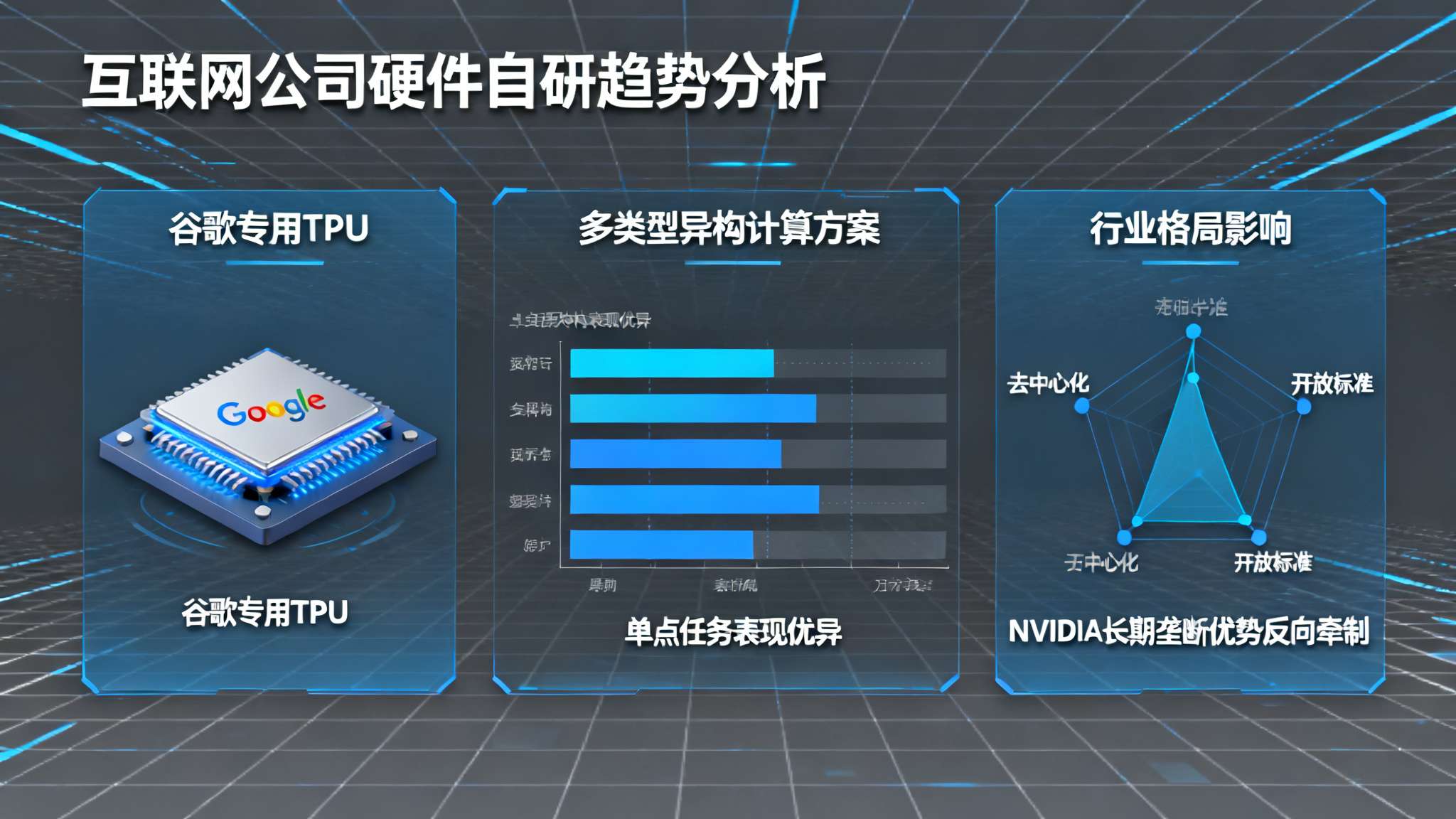 以谷歌推出专用TPU为鉴，其实早已有重量级互联网公司试图摆脱外部元器件束缚，加快